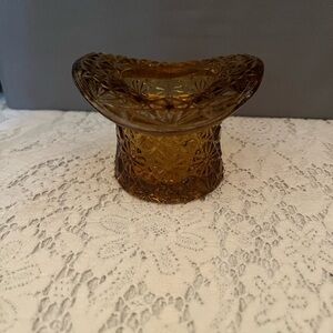 Fenton Amber Glass Top Hat